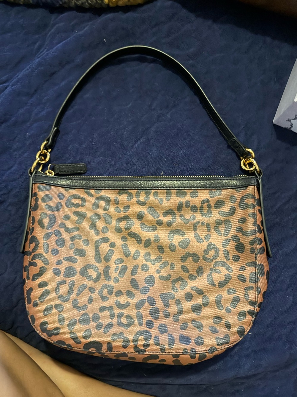 New Fossil Leopard Print crossbody bag  in Brown and Black